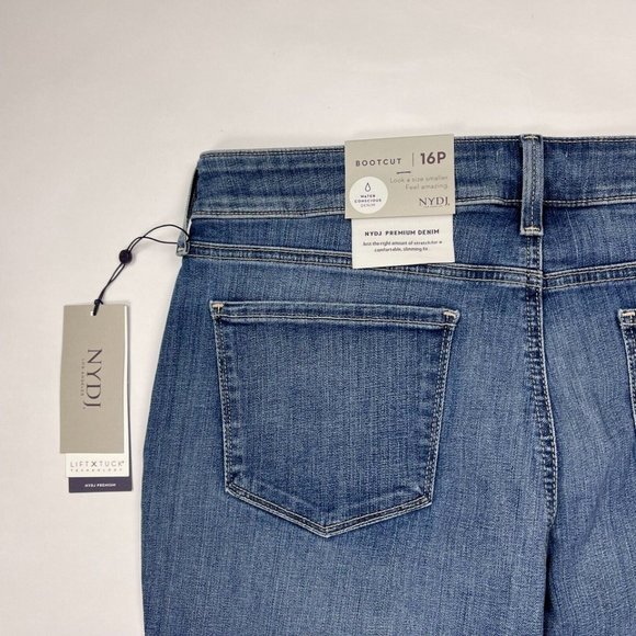 NYDJ Premium Denim Barbara Bootcut Jeans Women 16P NWT Stretch Cotton Pockets - Picture 10 of 11
